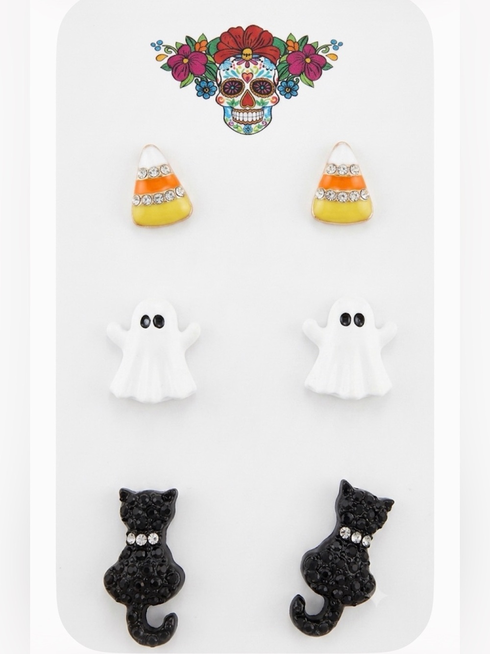 NWT ⚜️🧡⚜️ TJ Maxx 3 Pair Halloween Stud Earrings Set